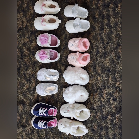 Carter's Shoes 8 Pairs Of Baby Girls Shoe Bundle Mostly Carters